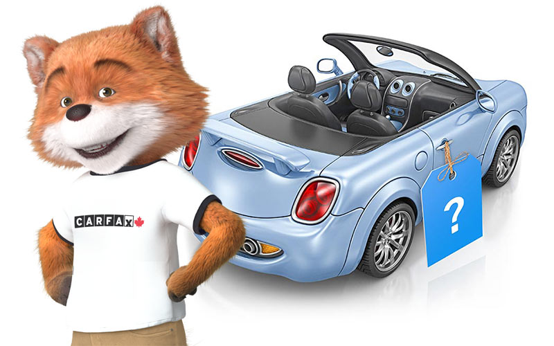 Car Fox à côté de voiture avec étiquette de prix