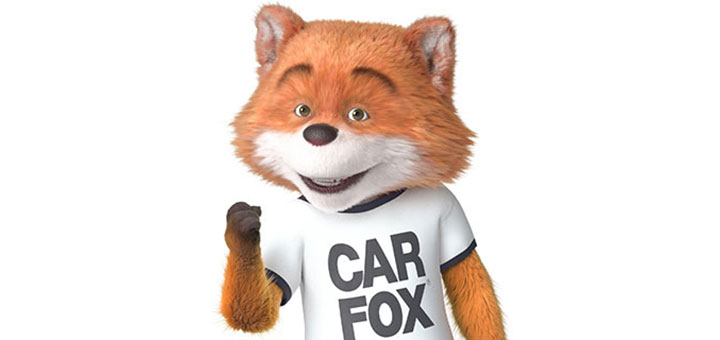 Car Fox pumping his fist