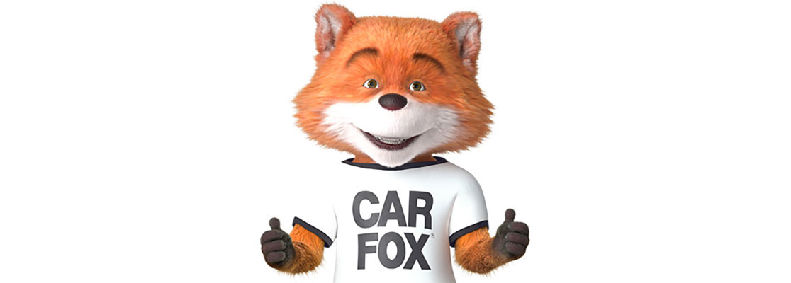 Car Fox with thumbs up