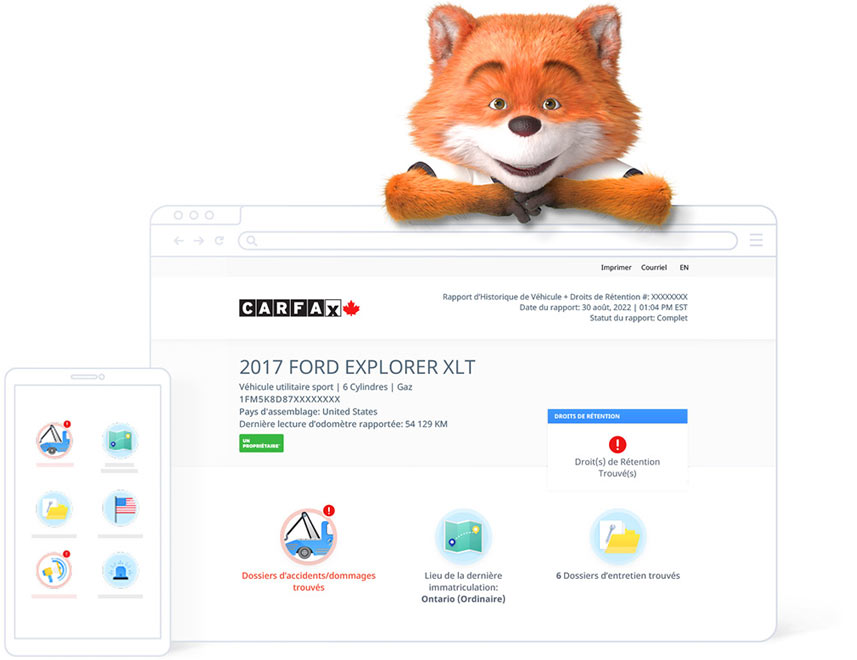 Car Fox s'appuyer sur Rapport d’historique de véhicule