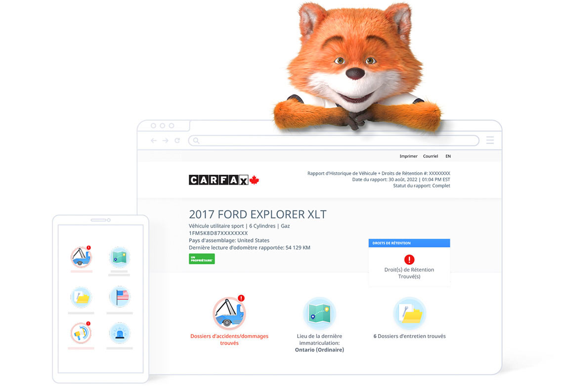 Car Fox avec le Rapport d'historique de véhicule 